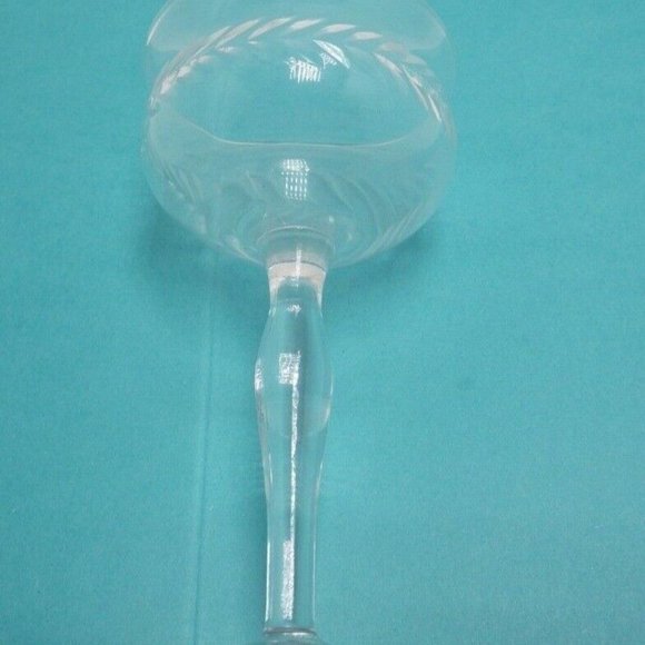 Laurel Wreath Sherry Glass Elegant Cut Crystal Stemmed Vintage 3 ounce - Picture 2 of 5